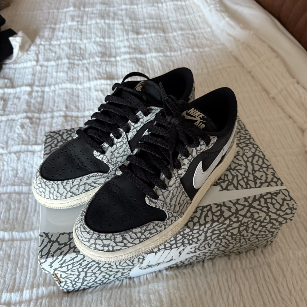 Jordan Black and White Sneakers